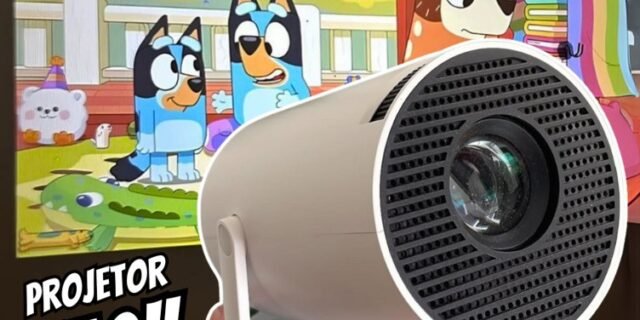 Portátil HY300 mini projetor branco de 4K