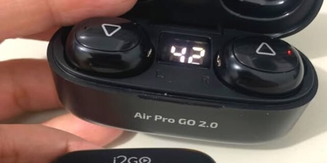 I2GO, Fone de Ouvido Sem Fio, Bluetooth 5.2, TWS, Air Pro GO 2.0, Controle Touch, Estojo de Carregamento, 20 Horas totais de Bateria, Preto, i2GO PRO