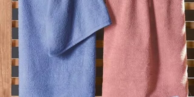 Decolab Jogo de Toalhas 100% Algodão Premium (Marrom e Rosa, 4 Peças)