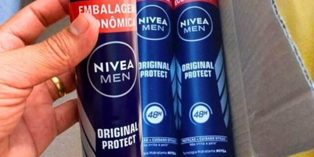 NIVEA MEN Desodorante Antitranspirante Aerossol Original Protect 200ml – Proteção eficaz de 48 horas contra suor e mau odor