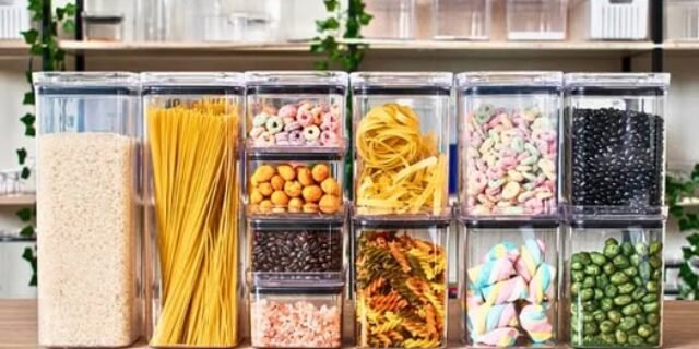 Kit Potes Porta Mantimento Hermético Quadrado Cozinha 12 Uni