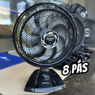 Ventilador de Mesa 40cm Turbo, Mondial, Preto/Prata, 140W, 220V – NVT-40-8P-B