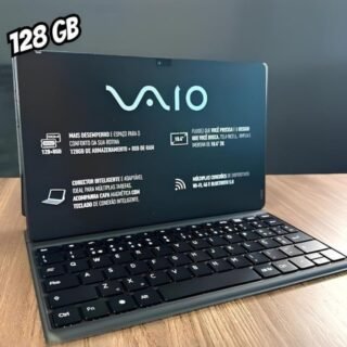 Tablet VAIO TL10 8GB 128GB Octa-Core, Tela 10.4” 2K, 4G WiFi, Câmera 8MP + Selfie 5MP, 7000mAh, Android 13, com Teclado de Conexão Inteligente – Preto