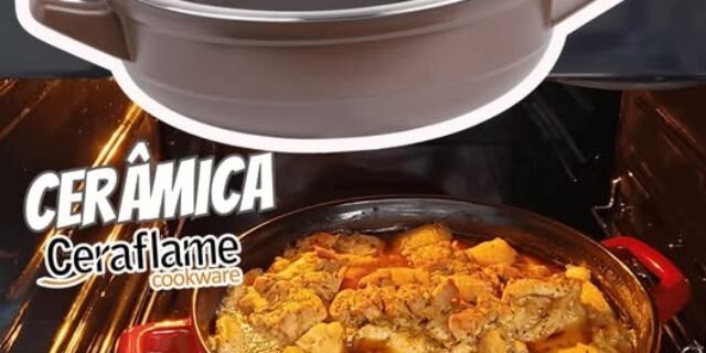 Panela em Cerâmica Buffet Duo 28cm 2,5L Ceraflame Cookware – Chocolate