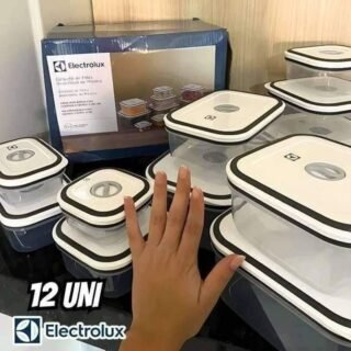 Kit Potes Herméticos Plásticos Cinza 12 Unidades Electrolux