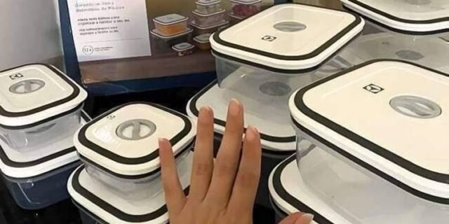 Kit Potes Herméticos Plásticos Cinza 12 Unidades Electrolux