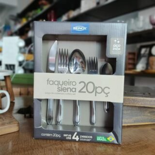 Faqueiro De Aço Inox Siena 20 Peças Brinox
