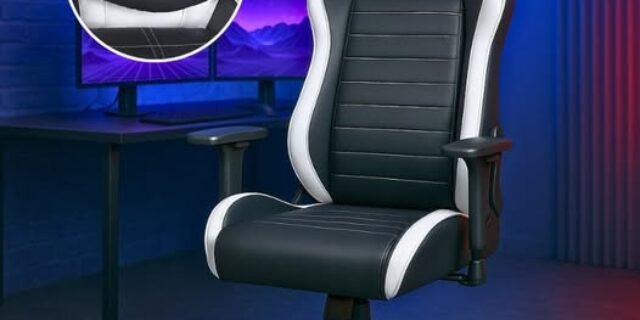 Cadeira Gamer Techni Sport Reclinável Giratória Preta e Prata TS62