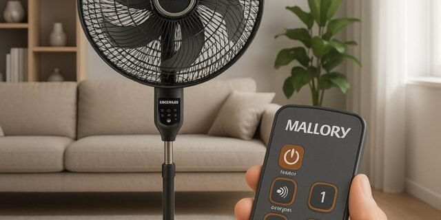 Ventilador de Coluna Mallory Chronos 126W, Silencioso, Com Controle Remoto, Hélice de 6 pás, Auto Desligamento Programável de até 7 Horas