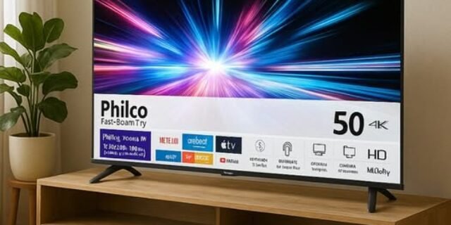 Smart TV 50″ Philco Ultra HD 4K LED PTV50VA4REGB com Sistema Operacional Roku TV e Entradas USB e HDMI