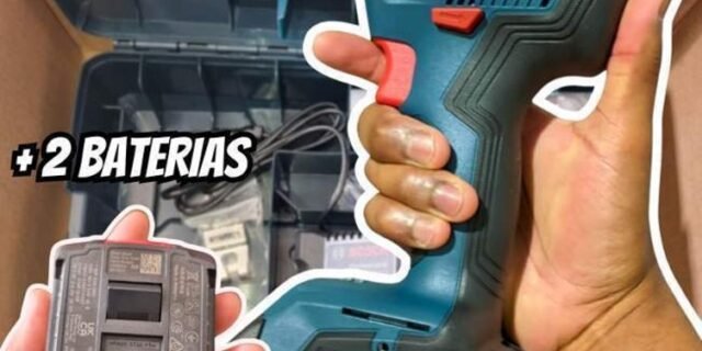 Bosch Parafusadeira Furadeira Impacto GSB 18V-50 18V Brushless com 2 baterias, 1 carregador e maleta