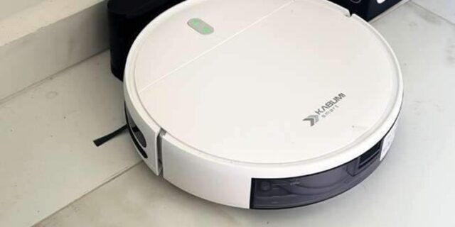 Robô Aspirador De Pó e Passa Pano KaBuM! Smart 100, Branco – KBSF005