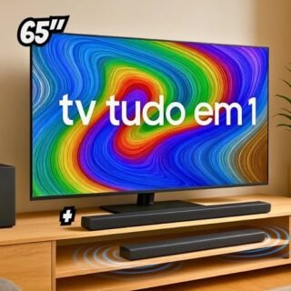 Smart TV 65″ QLED 4K 65Q65D 2024 + Soundbar HW-B550/ZD – Samsung