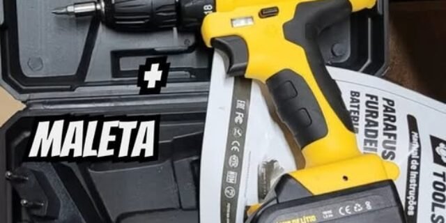 Parafusadeira Furadeira Sem Fio The Black Tools Bateria 12v