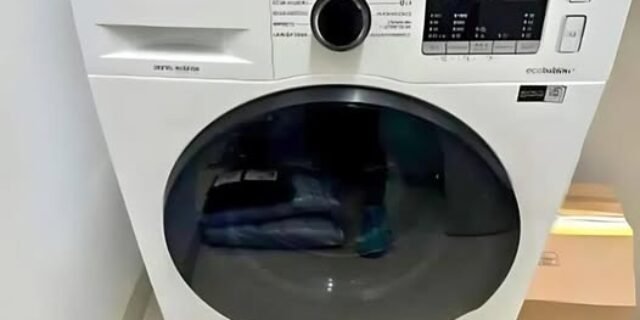 Lavadora Digital Inverter Samsung Porta Black WW11T Branca 11kg