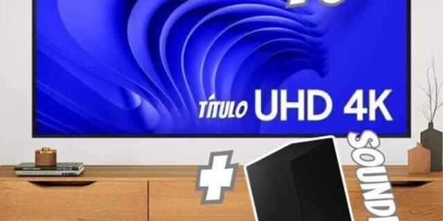 Smart Big TV 75″ Crystal UHD 4K 75DU8000 2024 + Soundbar HW-B550/ZD – Samsung