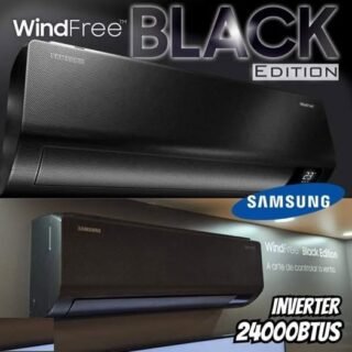 Ar-condicionado Split Inverter Samsung WindFree Black Edition Sem Vento 24.000 BTUs Quente e Frio 220V