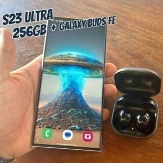 Smartphone Samsung Galaxy S23 Ultra 256GB – Preto 5G 12GB RAM + Galaxy Buds FE Sem Fio Grafite
