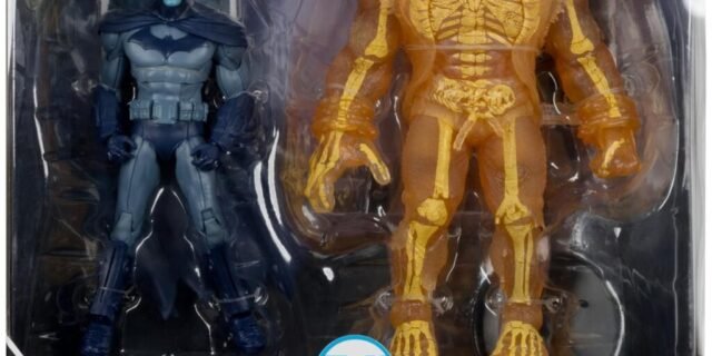 McFarlane Brinquedos – DC Multiverse Batman & Solomon Grundy (Arkham City) Boneco de 18 cm e Mega Figura, 2 unidades, etiqueta dourada