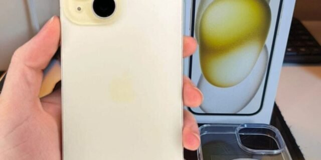 Apple iPhone 15 (128 GB) – Amarelo – Distribuidor Autorizado
