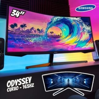 Samsung ‎C34G55TWWL Odyssey 34′ – Monitor Gamer Curvo, WQHD, 165Hz