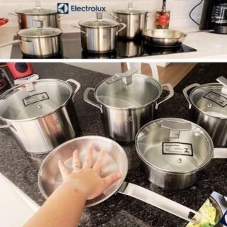 Jogo de Panelas Electrolux Inox com 5 Peças Design com Fundo Triplo