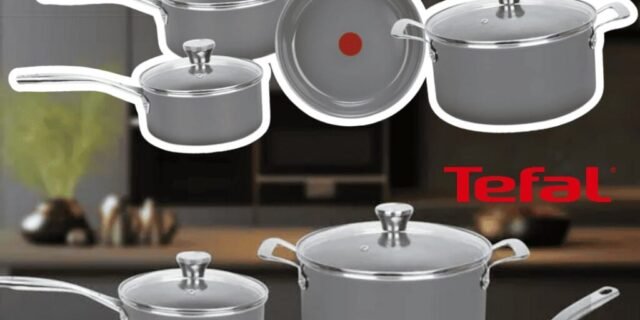 Jogo de Panelas Tefal Ceramic Vitality 4 Peças com Base de Indução, Cabos de Aço Inox, Revestimento Cerâmico e Tecnologia Thermo-Sinal®