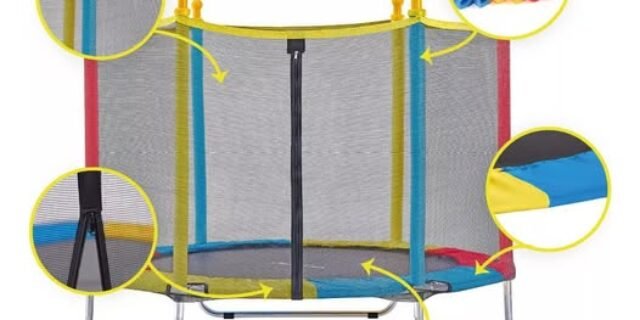 Cama Elástica Infantil Pula Pula Trampolim 1,40m + Rede