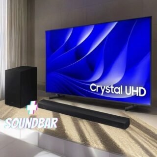 Smart TV 70″ Crystal UHD 4K 70DU8000 2024 + Soundbar HW-B550 – Samsung