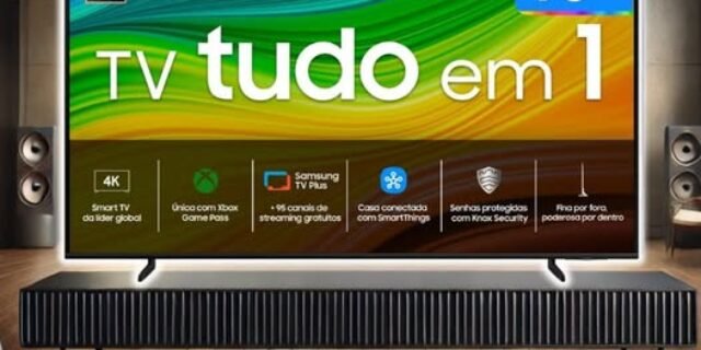 Smart TV 75″ 4K UHD QLED SAMSUNG 75Q60DA Wi-Fi – Bluetooth Alexa 3 HDMI 2 USB