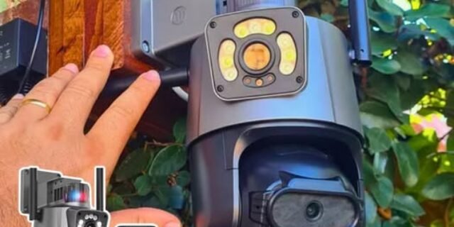 Camera Segurança Externa Lente Dupla 4k 6mp