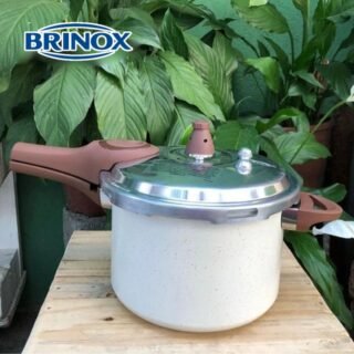 Brinox – Panela de Pressão 4,2L Antiaderente Ceramic Life com Fundo de Indução Pressure – Vanilla