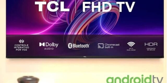 Smart TV 32” Full HD LED TCL 32S5400A Android – Wi-Fi Bluetooth Google Assistente 2 HDMI 1 USB