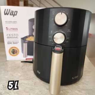 WAP Fritadeira Elétrica Air Fryer GRAND FAMILY 5 Litros, Temperatura Ajustável, Revestimento Antiaderente, 1500W 127V