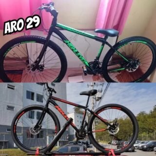 Bicicleta Aro 29 Mtb Aço Carbono Freios A Disco 21 Vel
