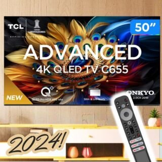 Smart TV 50” 4K UHD QLED TCL 50C655 Wi-Fi – Bluetooth 3 HDMI 1 USB