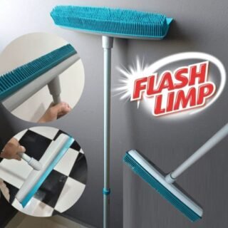 Vassoura emborrachada Multiuso 2 em 1, (Varre pelos até mesmo de carpetes e tapetes), FLP6132, Flash Limp
