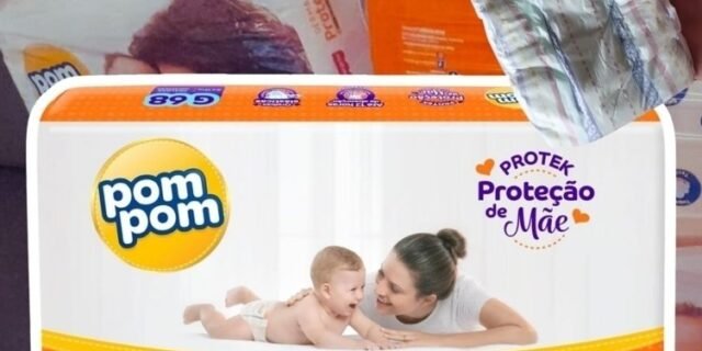 Fralda Pom Pom Protek Proteção de Mãe Hiper G 68 Unidades