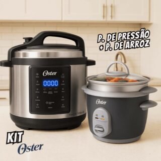 Kit Panela de Pressão e Panela Elétrica de Arroz Oster
