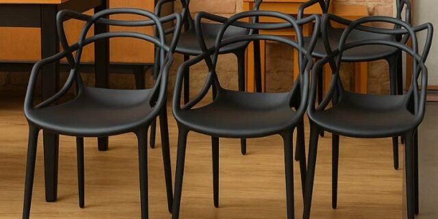 Kit 6 Cadeiras De Jantar Allegra Master Empilhável Polipropileno Waw Design Modelo Allegra