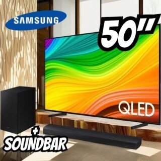 Smart TV 50″ QLED 4K 50Q60D 2024 + Soundbar HW-B550/ZD Samsung
