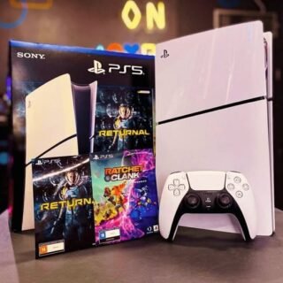 Console PlayStation 5 Slim Sony, SSD 1TB, Edição Digital, Com Controle Sem Fio DualSense, Branco + 2 Jogos Digitais – 1000038914