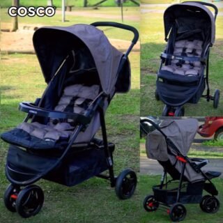Carrinho de Bebê Toffy 03 Rodas Compacto Preto Absoluto 0 meses à 15kg Cosco