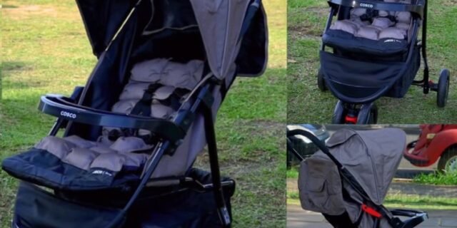 Carrinho de Bebê Toffy 03 Rodas Compacto Preto Absoluto 0 meses à 15kg Cosco
