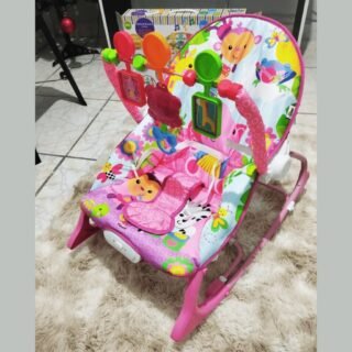 Cadeira De Descanso Musical Funtime New 18kgs Maxi Baby Rosa