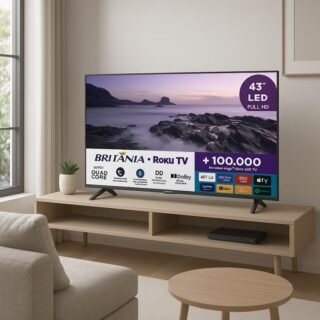 Smart Tv 43” Britânia Btv43va4regb Roku Tv Led Dolby Audio