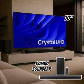 Smart TV 70″ Crystal UHD 4K 70DU8000 2024 + Soundbar HW-B550