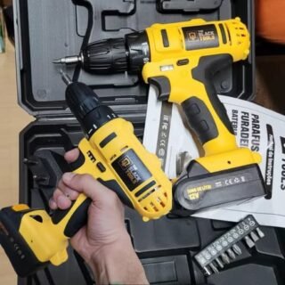 Parafusadeira Furadeira Sem Fio The Black Tools Bateria 12v