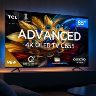 Smart TV 85” 4K UHD QLED TCL 85C655 Wi-Fi – Bluetooth 3 HDMI 1 USB