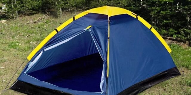 Barraca Tenda Camping Iglu 4 Pessoas Azul Completa C/ Bolsa